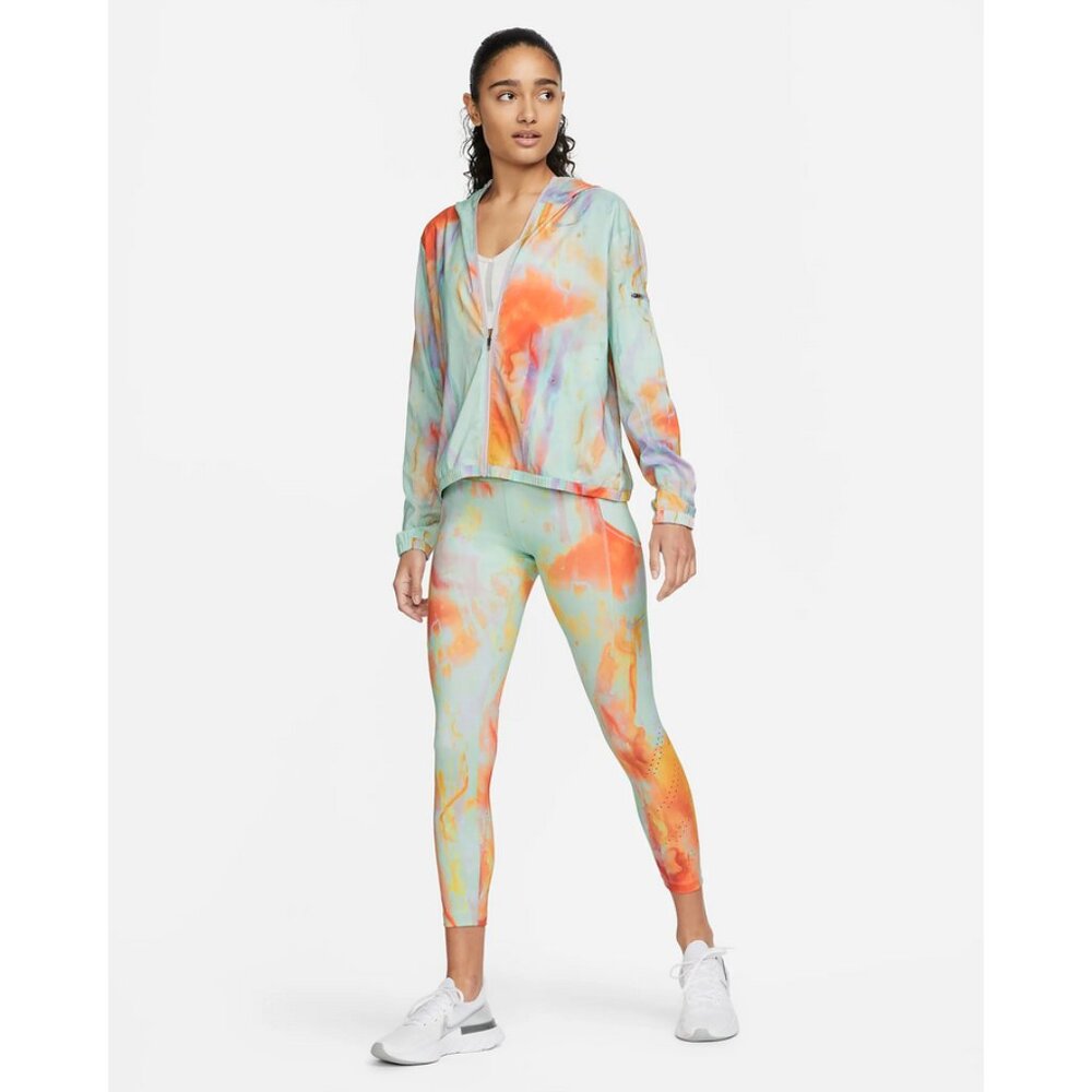Nike Sz. L Epic Luxe Mid-Rise 7/8 Pocket Running Leggings in Mint Foam/Doll